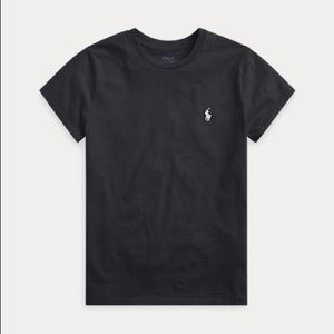 Women’s Black Crewneck Polo T-shirt